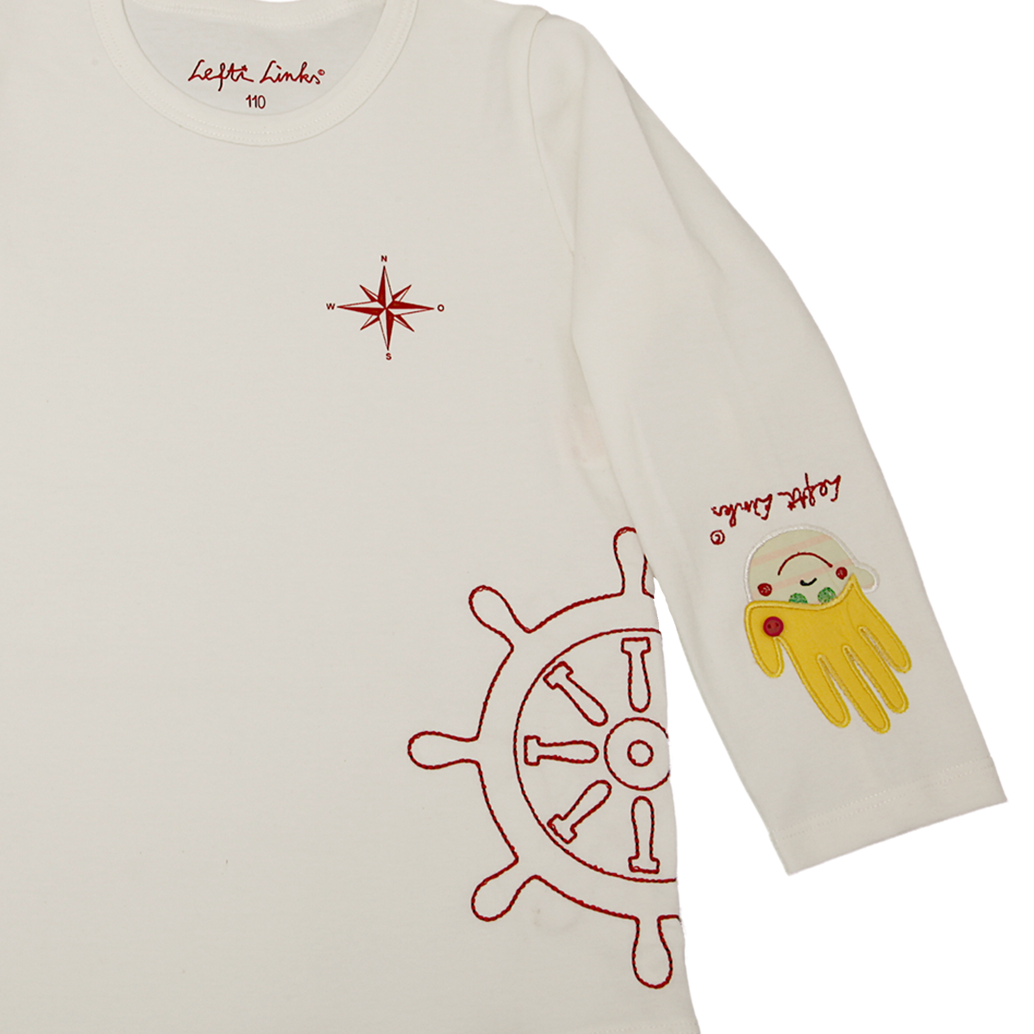 Kinder Longsleeve „Kompass & Steuerrad“