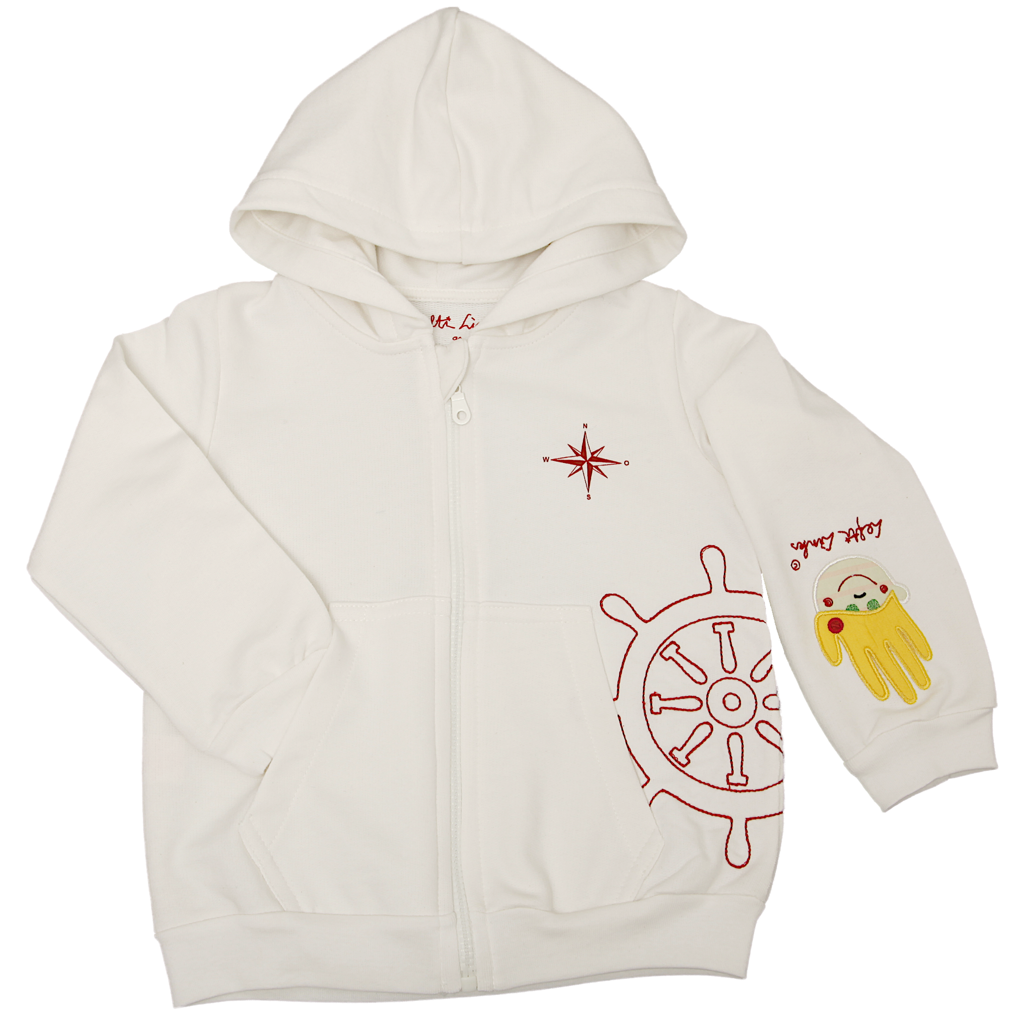 Kinder Hoodie Jacke „Kompass & Steuerrad“