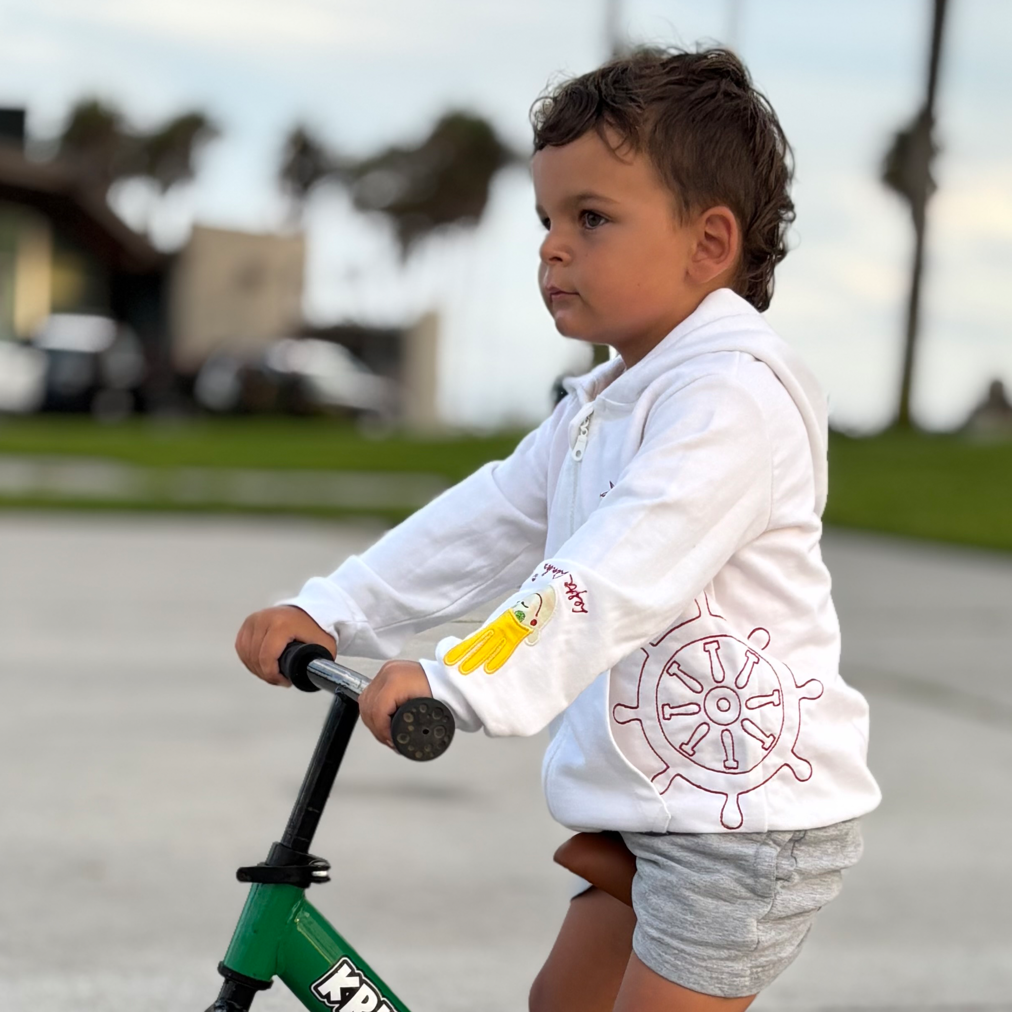 Kinder Hoodie Jacke „Kompass & Steuerrad“